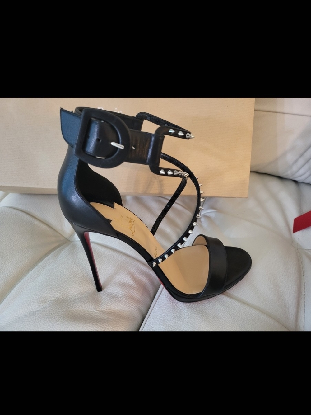 Christian Louboutin Black Studded High Heel